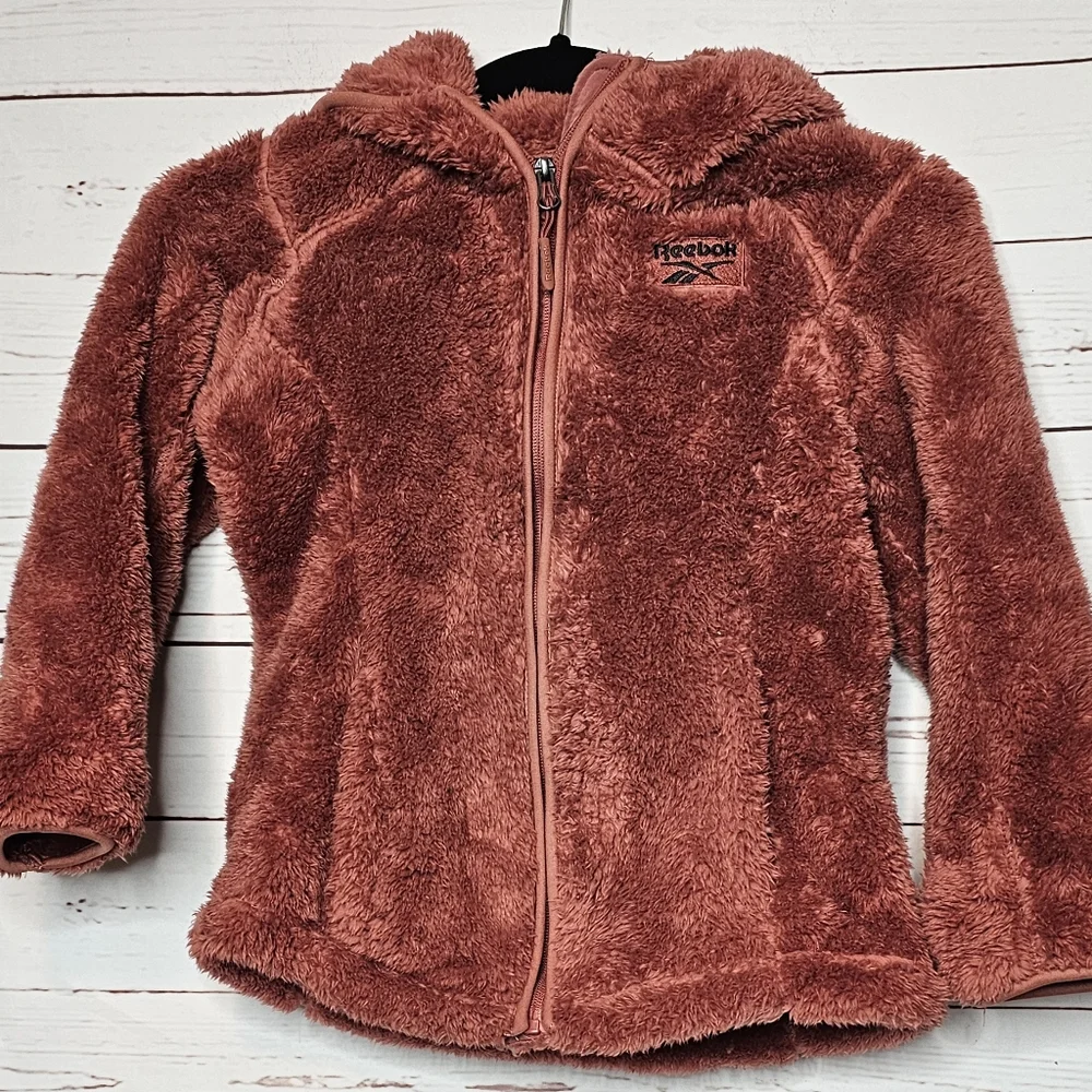 Reebok Girls Hooded Sherpa Jacket